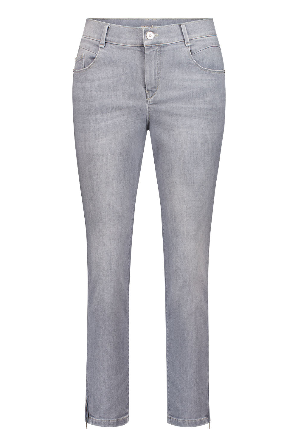Gardeur Women Damen Hose ZURI121 - Slim - ZURI121-670721-7194 - light grey used - Grau