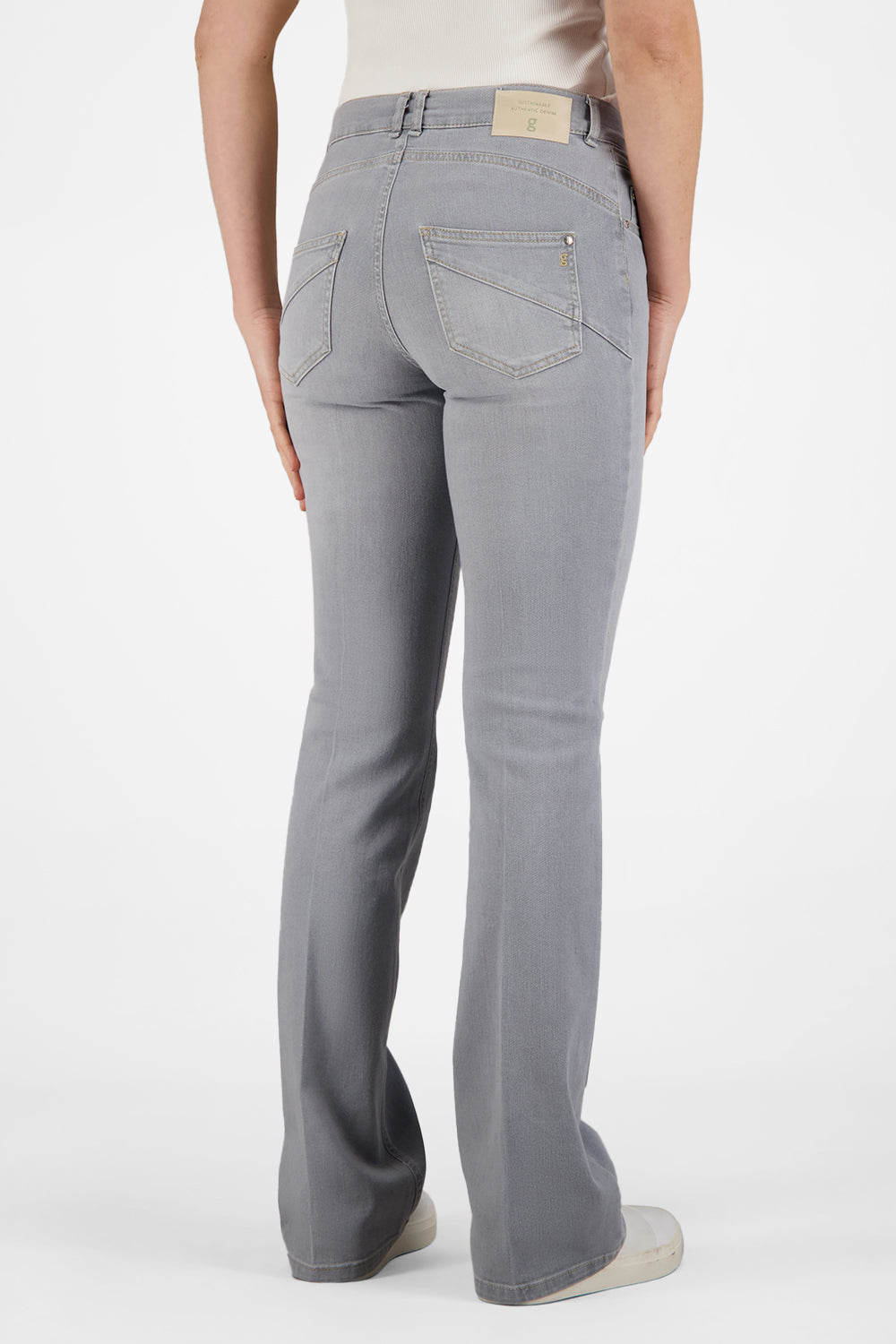 Gardeur Women Damen Hose ZURI126 - Slim Fit - ZURI126-670721-7194 - light grey used - Grau