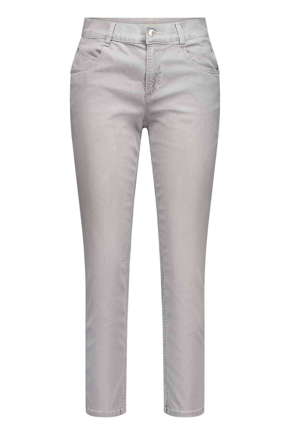 Gardeur Women Damen Hose ZURI128 - Slim - ZURI128-670471-7194 - light grey used - Grau