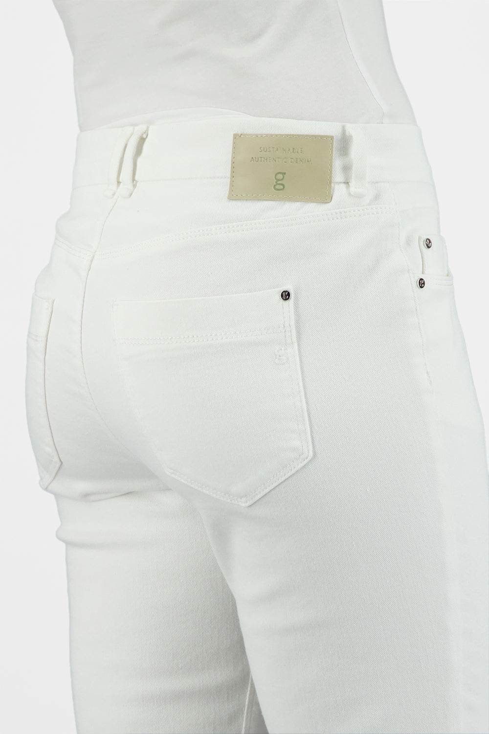 Gardeur Women Damen Hose ZURI121 - Slim - ZURI121-670721-7201 - white denim - Weiß