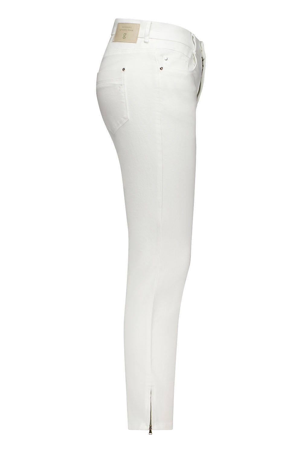 Gardeur Women Damen Hose ZURI121 - Slim - ZURI121-670721-7201 - white denim - Weiß