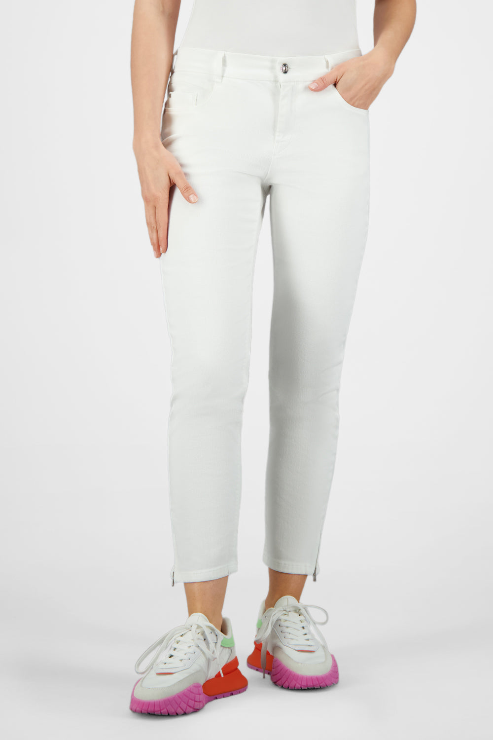 Gardeur Women Damen Hose ZURI121 - Slim - ZURI121-670721-7201 - white denim - Weiß