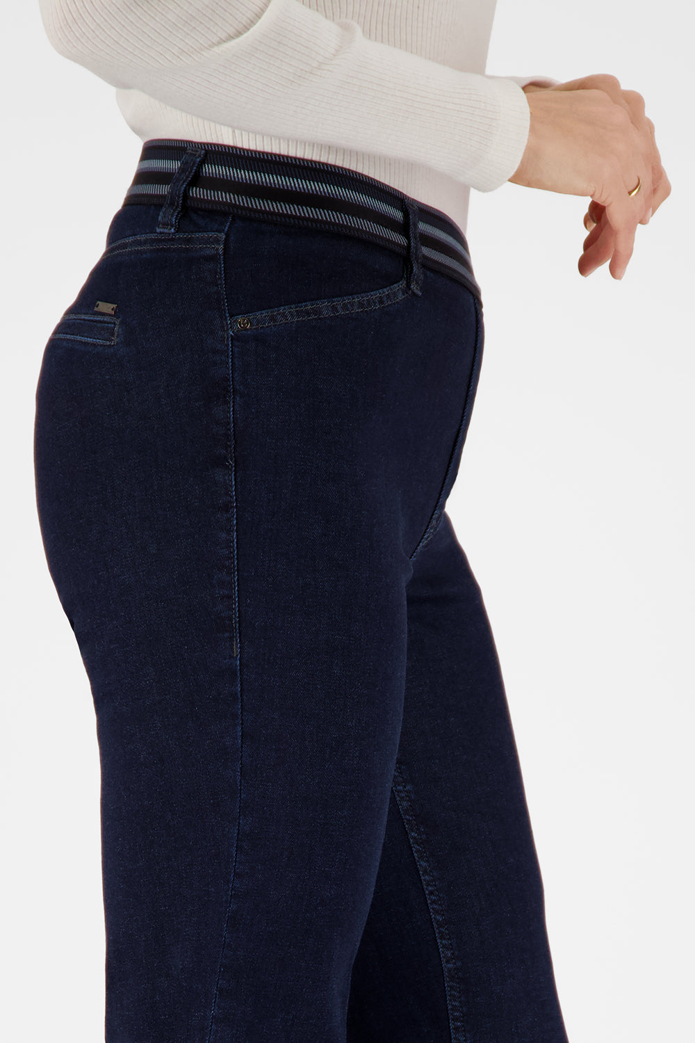 Gardeur Women Damen Hose ZILLA1 - Slim - ZILLA1-670701-7268 - dark stone - Blau
