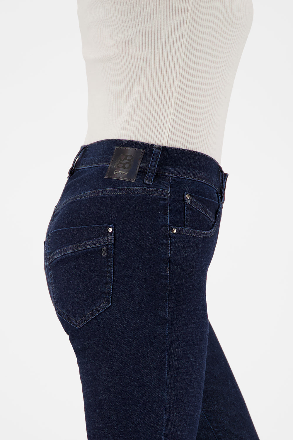 Gardeur Women Damen Hose ZURI135 - Slim - ZURI135-670701-7268 - dark stone - Blau