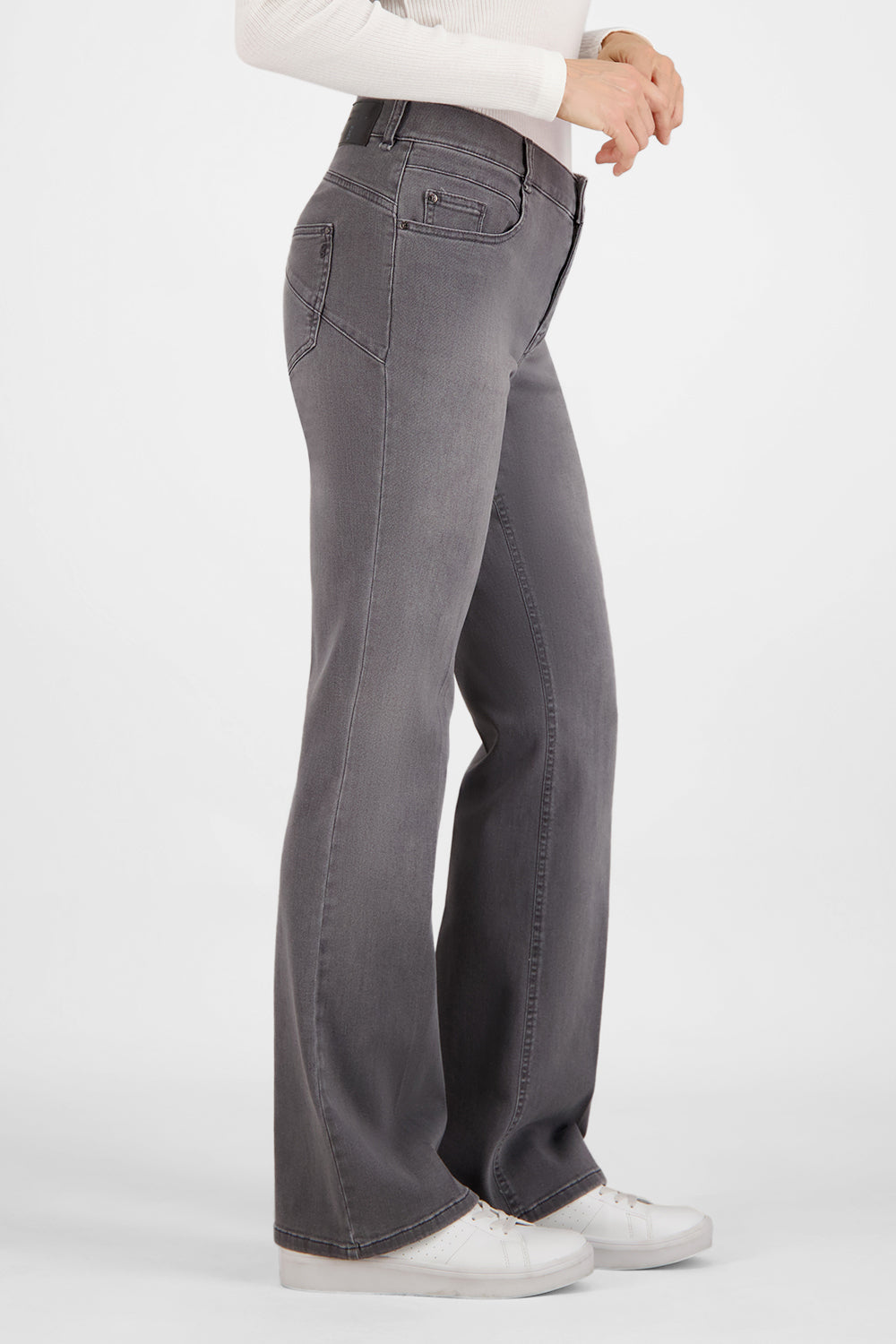 Gardeur Women Damen Hose ZURI126 - Slim Fit - ZURI126-670721-7198 - dark grey used - Grau