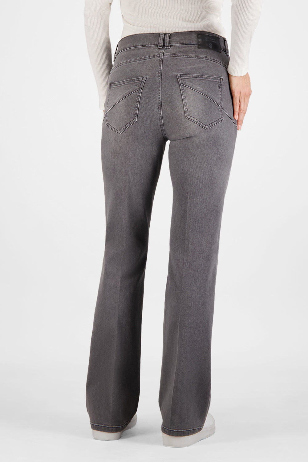 Gardeur Women Damen Hose ZURI126 - Slim Fit - ZURI126-670721-7198 - dark grey used - Grau