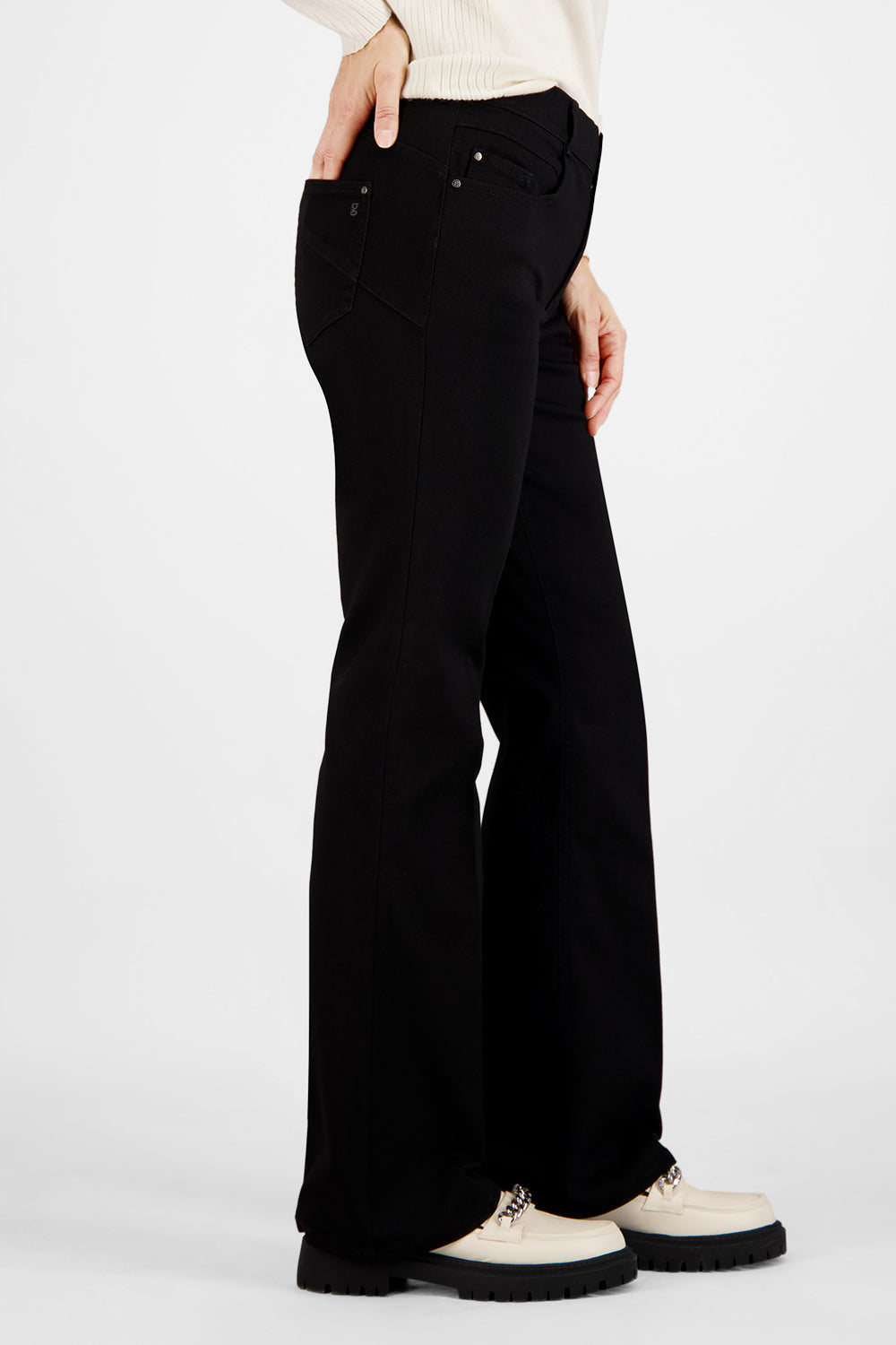 Gardeur Women Damen Hose ZURI126 - Slim Fit - ZURI126-670721-7799 - black black - Schwarz