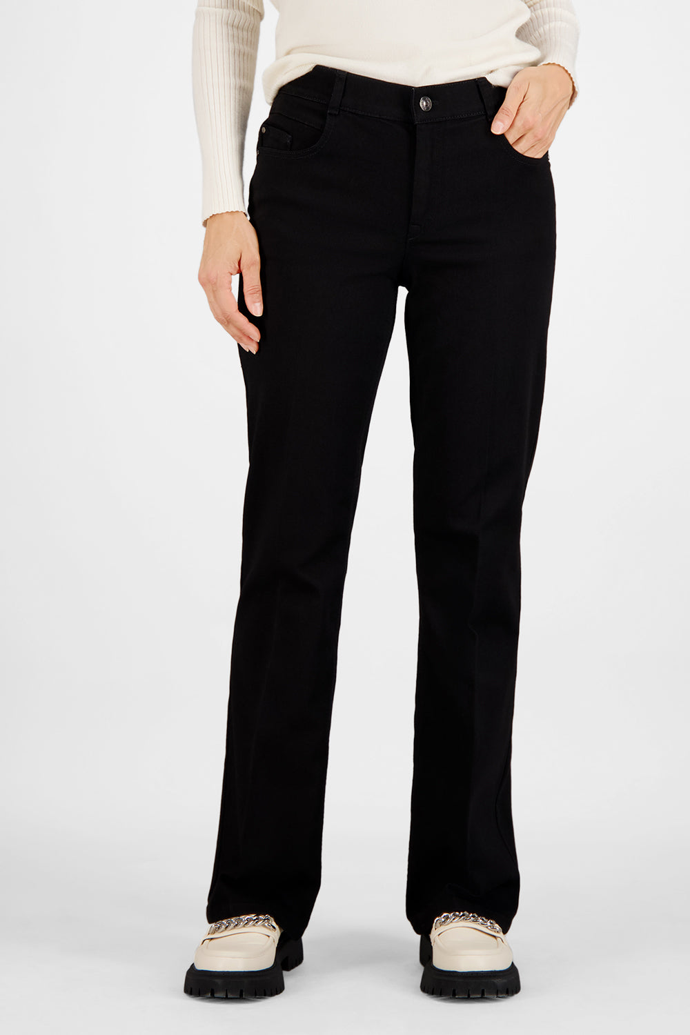 Gardeur Women Damen Hose ZURI126 - Slim Fit - ZURI126-670721-7799 - black black - Schwarz