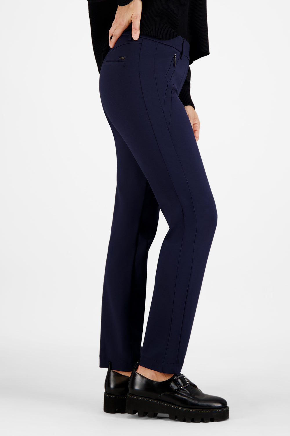 Gardeur Women Damen Hose ZENE57 - Slim - ZENE57-601461-1069 - dunkelmarine - Blau