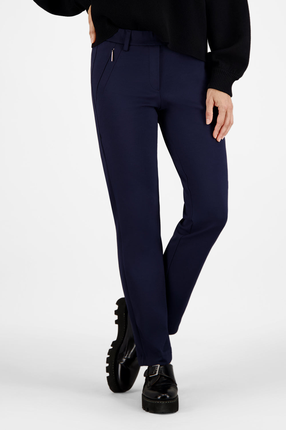 Gardeur Women Damen Hose ZENE57 - Slim - ZENE57-601461-1069 - dunkelmarine - Blau