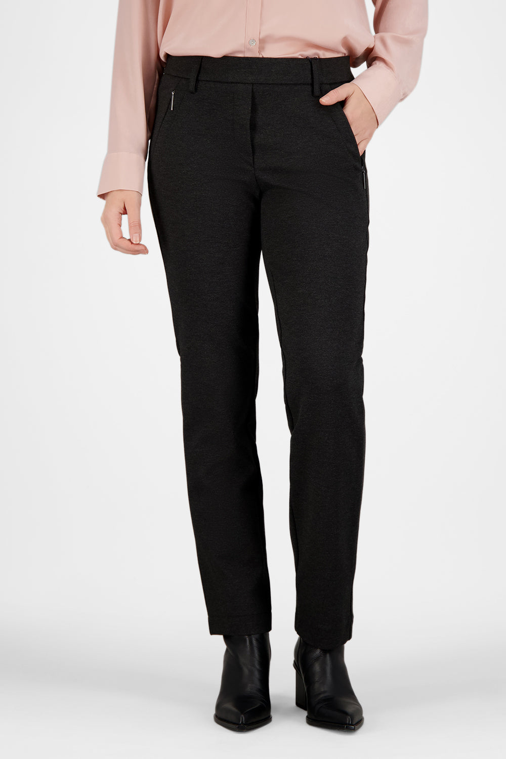 Gardeur Women Damen Hose ZENE57 - Slim Fit - ZENE57-601281-1098 - anthrazit - Schwarz
