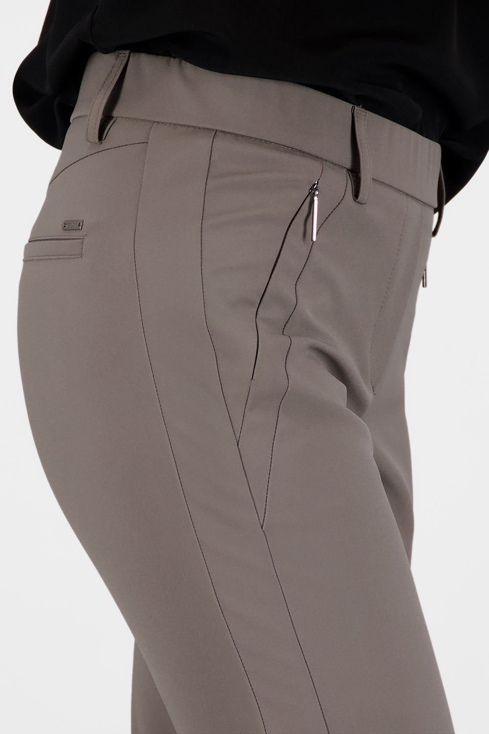 Gardeur Women Damen Hose ZENE57 - Slim - ZENE57-602471-3025 - dunkel taupe - Beige