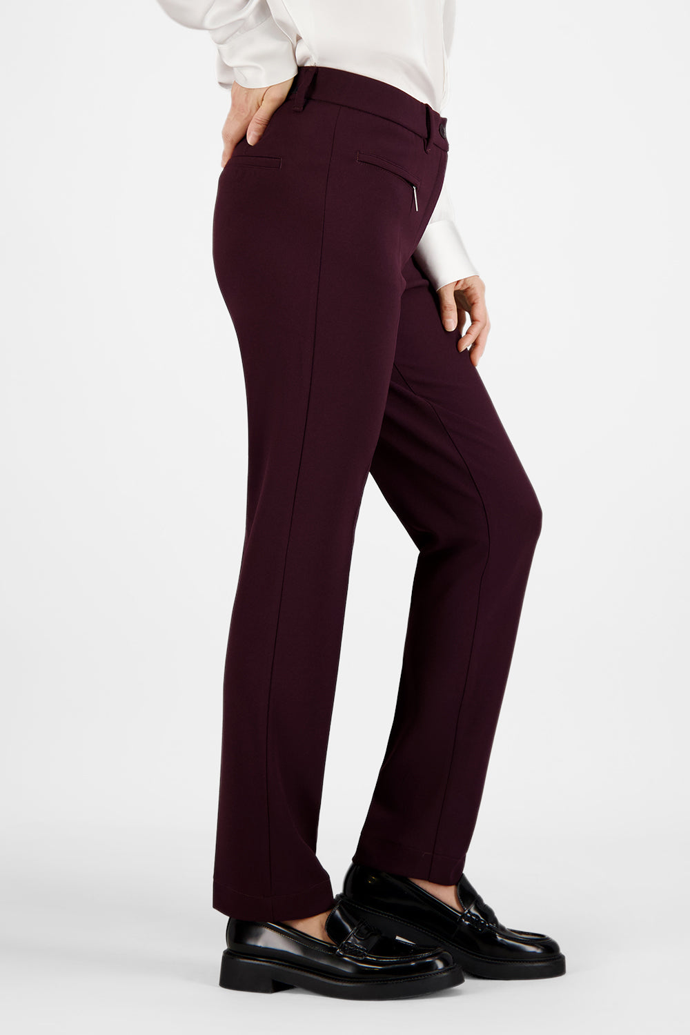 Gardeur Women Damen Hose ZENE51 - Slim Fit - ZENE51-601371-3039 - dunkelbordeaux - Braun