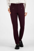 Gardeur Women Damen Hose ZENE51 - Slim Fit - ZENE51-601371-3039 - dunkelbordeaux - Braun