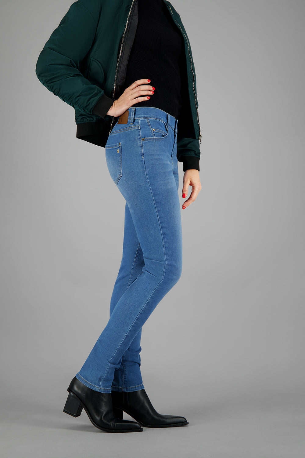 Gardeur Women Damen Hose ZURI122 - Slim Fit - ZURI122-670721-7167 - stone used - Blau