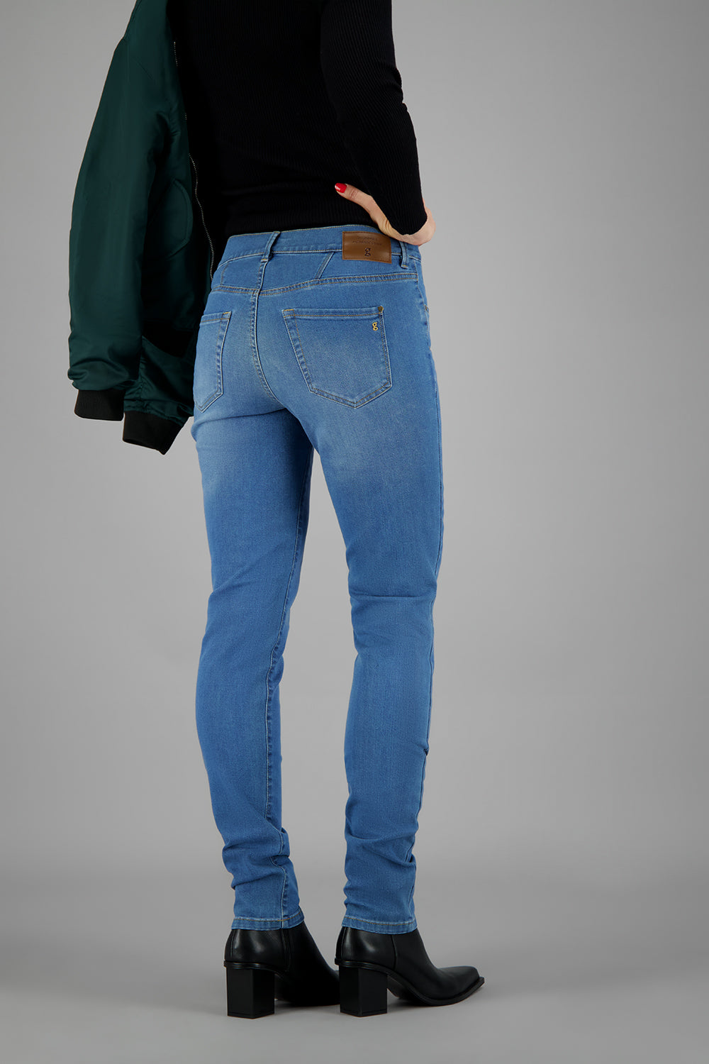 Gardeur Women Damen Hose ZURI122 - Slim Fit - ZURI122-670721-7167 - stone used - Blau