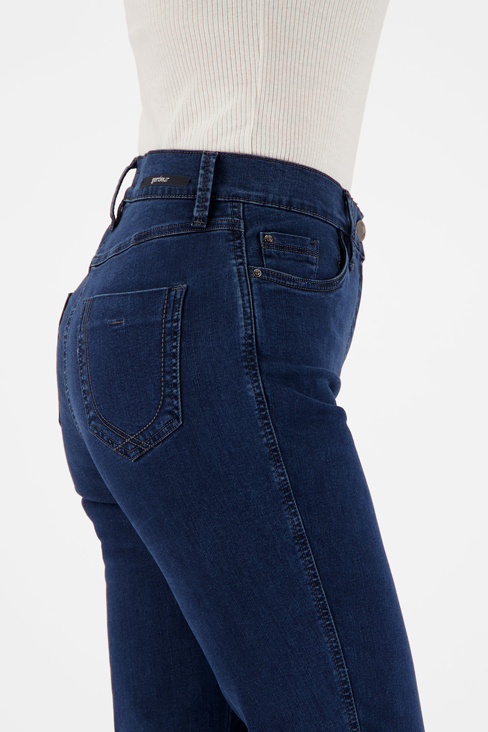 Gardeur Women Damen Hose MAJA4 - Slim Fit - MAJA4-670991-7268 - dark stone - Blau