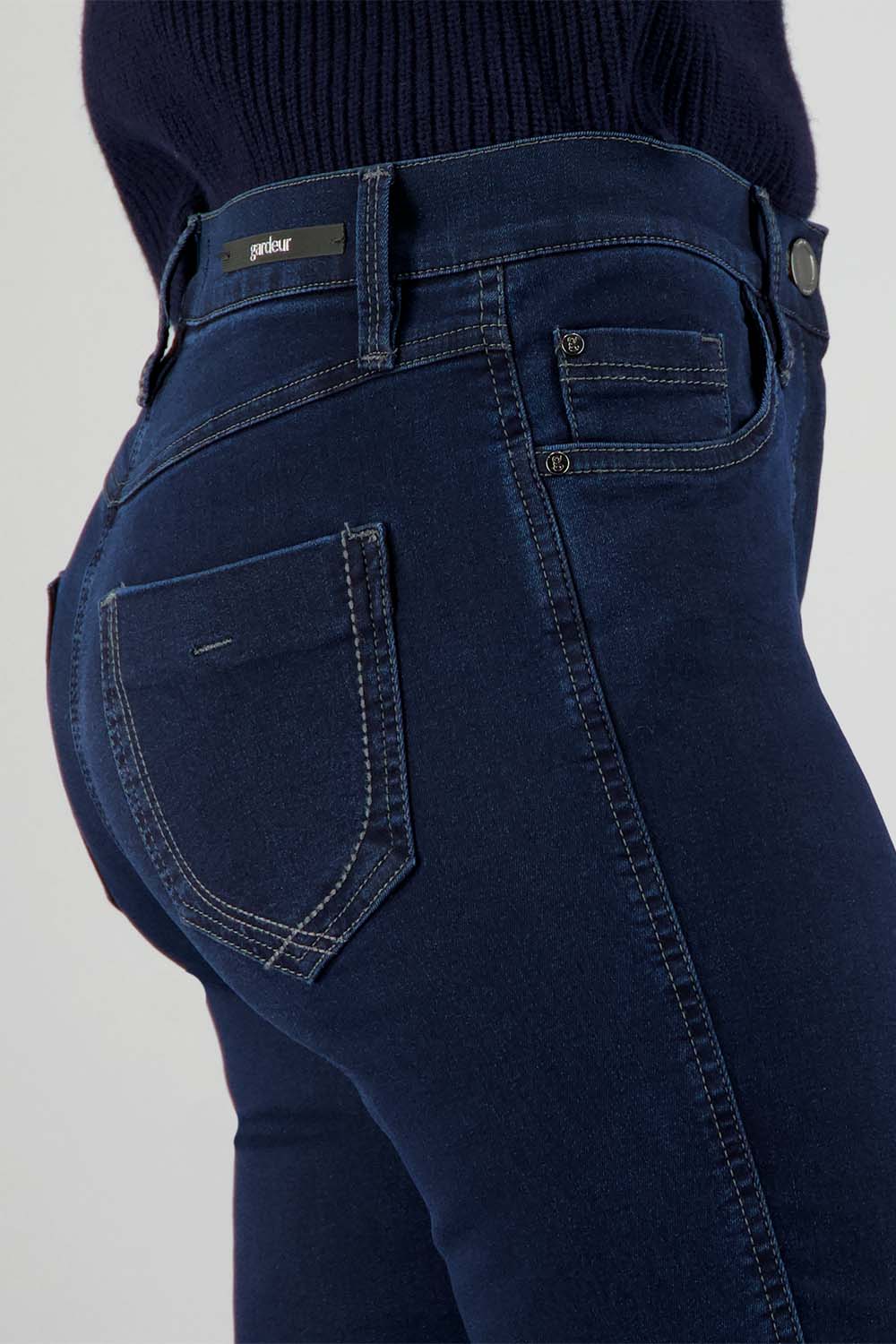 Gardeur Women Damen Hose MAJA4 - Slim - MAJA4-1839-8048 - blue black - Blau