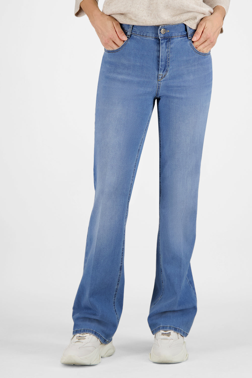 Gardeur Women Damen Hose ZURI126 - Slim Fit - ZURI126-670721-7167 - stone used - Blau